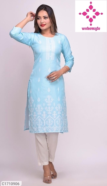 Pretty Printed Crepe Kurti