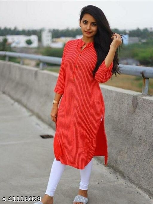 KAYRAAH Red Elegant Stylish Kurtis